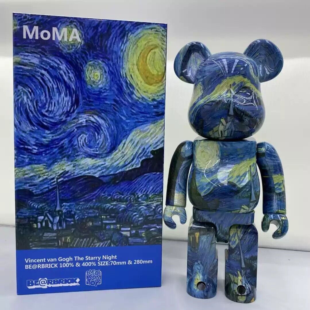 Bearbrick 400% Starry Night Van Gogh ABS Plastic 28cm Height Bearbrick 400% Starry Night Van Gogh ABS Plastic 28cm Height