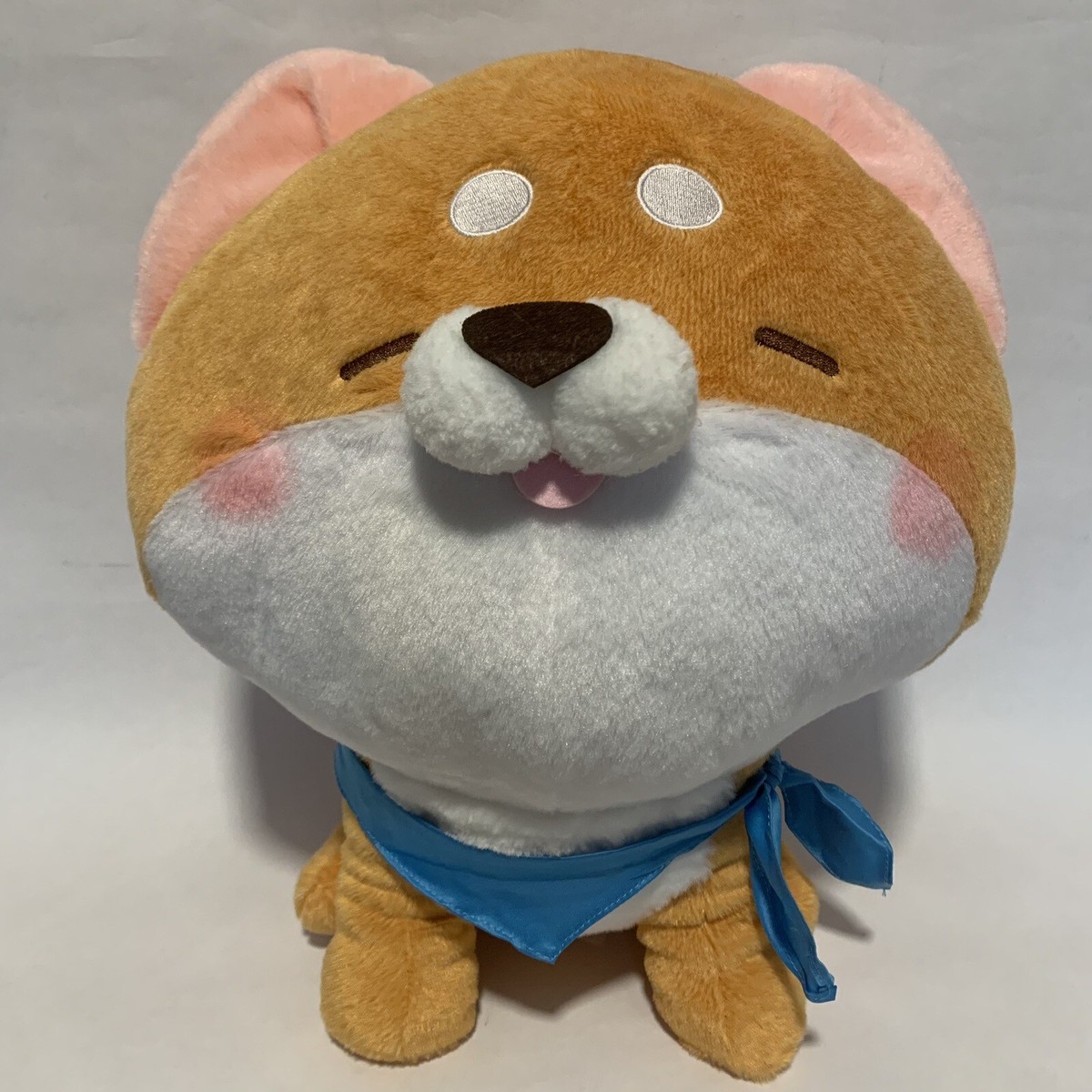 New! Cute Yell Shiba Dog With Blue Scarf 13