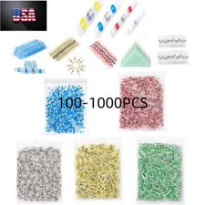 100-1000PCS Solder Seal Sleeve Heat Shrink Butt Wire Connectors Terminals