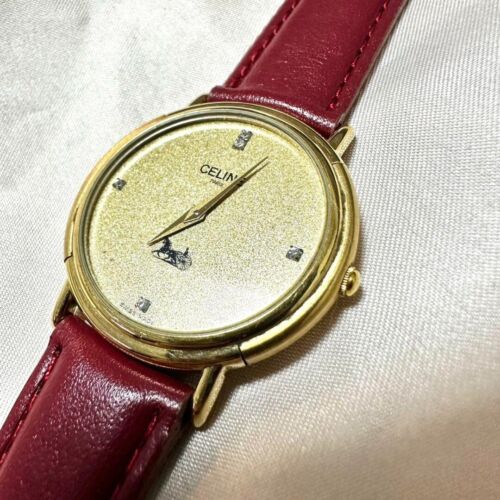 Authentic Celine Vintage Womens Wristwatch 5P Diamond shipped from Japna JP!!!!! - Picture 2 of 5
