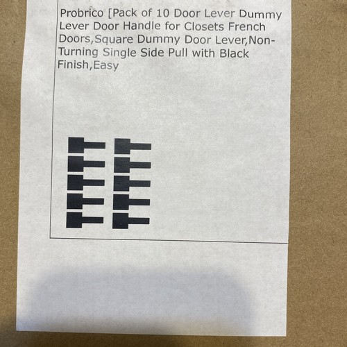 Probrico 10 Stück mattschwarze Türhebel für Schränke, Fenstertüren, drehfest - Bild 1 von 2