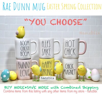 Rae Dunn Mug ''YOU CHOOSE'' Easter Spring Bunny Chick PEEP BUNNY BUNS NEW '20-'21