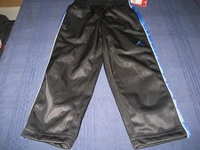 BOYS NIKE AIR JORDAN TRACK PANTS BLACK/BLUE SIZE 4 NWT MSRP 43