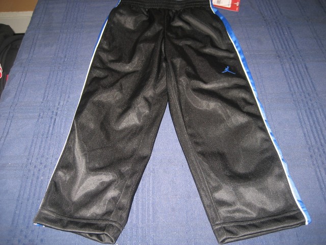 BOYS NIKE AIR JORDAN TRACK PANTS BLACK/BLUE SIZE 4 NWT MSRP $43 | eBay