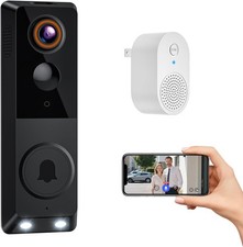 1080p Wireless Wi-Fi Video Doorbell Camera/ Doorbell Receiver/STEAL OF A DEAL 