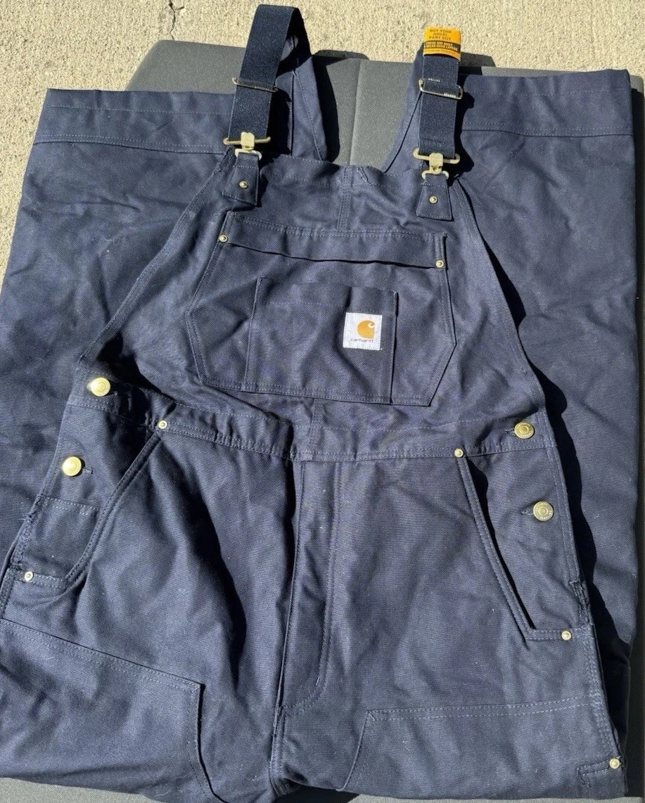 NWT Men’s Medium Regular Carhartt 104393 Firm Duck Insulated Bib Coveralls