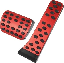X AUTOHAUX 2pcs Gas Pedal Brake Pedal Pad Anti Slip Cover for Mercedes Benz C/CL