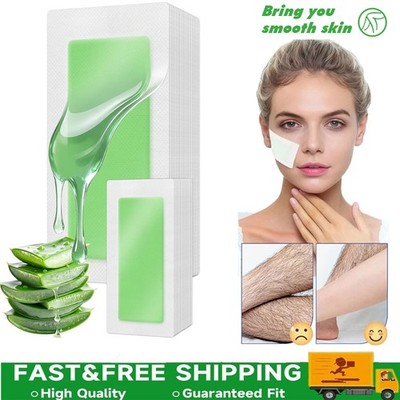 50PCS Hair Removal Paper Double Sided Cold Wax Strips Body Depilatory Patch Skin