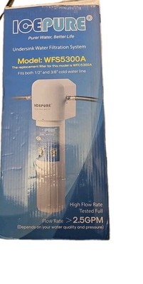 ICEPURE Under Sink Water Filter System, 3 Years or 22K Ultra High Capacity NSF/A