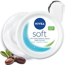 NIVEA Soft Moisturizing Cream, Lightweight Non-Sticky Soft Glowing Skin - 300ml