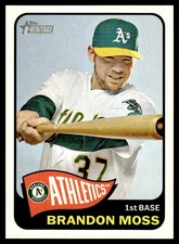 Brandon Moss 2014 Topps Heritage #224 Oakland Athletics 27098 Baseball Card