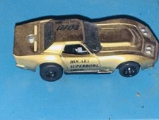 AFX First Release Gold Corvette Bob Beers 2010 HO Slot Cars Super Bowl WORKING