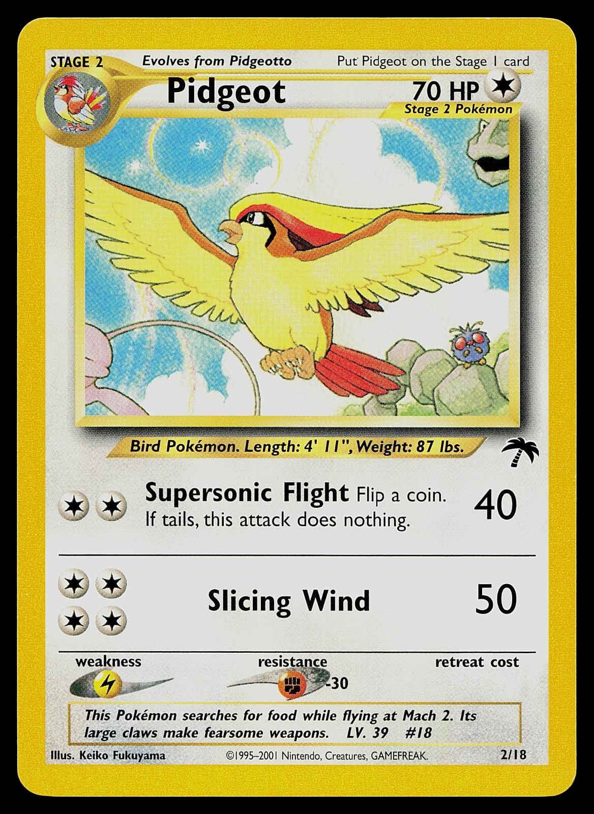 Pokemon Card - Pidgeot Southern Islands 2/18