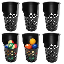 Pool Table Pockets Pockets for Billiard Table Set of 6 Large Capacity Plastic...