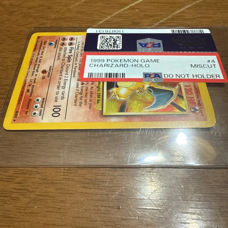 Pokémon charizard miscut hologram holo base set Rare psa mint 4/102 1999 rare - Image 2 of 4