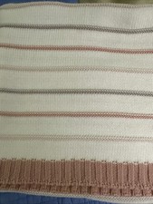 BONBINI New York Soft Cotton Bamboo Baby Blanket Stripes Stepping Stones BNWOT