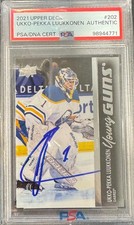 Ukko-Pekka Luukkonen 2021 Upper Deck Young Guns On-Card Auto PSA Authentic