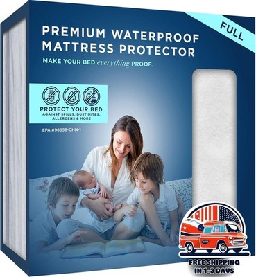 Protector de colchón impermeable - Cubrecolchón antienuresis, color blanco NUEVO