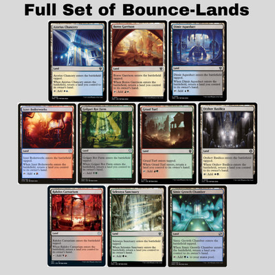 Bounce Lands MTG Dual Lands Full Set All 10 Magic Commander NM