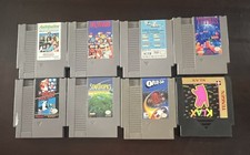Nintendo NES Lot Of 8 Palamedes Dr Mario Tetris Star Tropics Klax - Tested