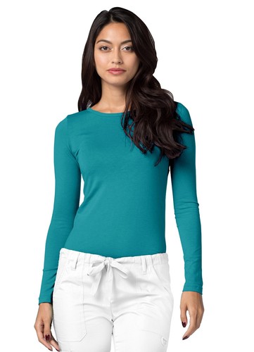 Adar 2 Pack Women's Comfort Long Sleeve T-Shirt/Underscrub Tee - Picture 177 of 217