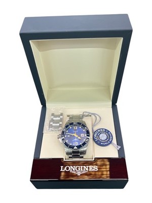 LONGINES L3.782.4 HYDROCONQUEST AUTOMATIC WRISTWATCH BLUE w/BOX (AZP030288)