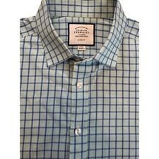 Charles Tyrwhitt Mens Classic Fit Check Dress Shirt 17X35 -