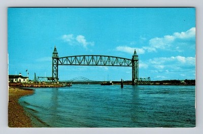Cape Cod MA- Massachusetts, Buzzards Bay RR Bridge, Antique, Vintage Postcard