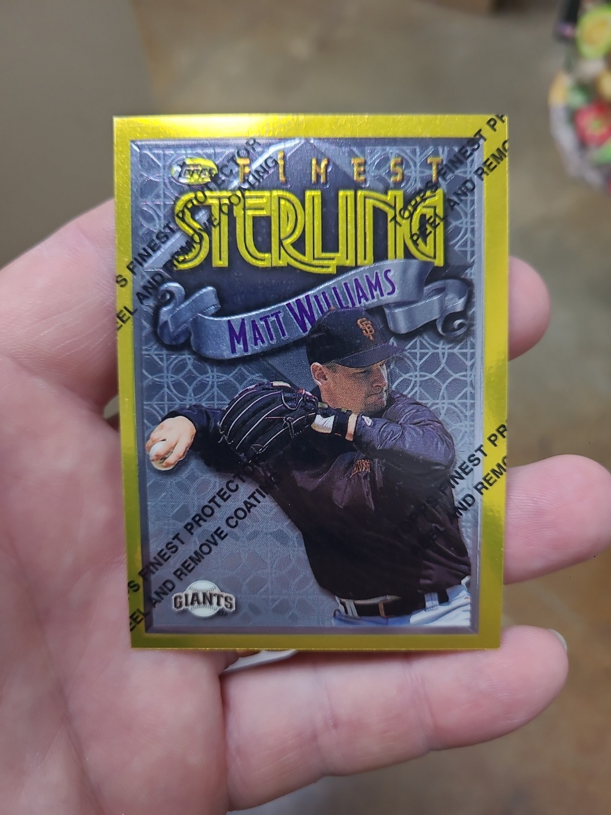 1996 Topps Finest Matt Williams #266 Sterling Gold Refractor SSP w/ Coating