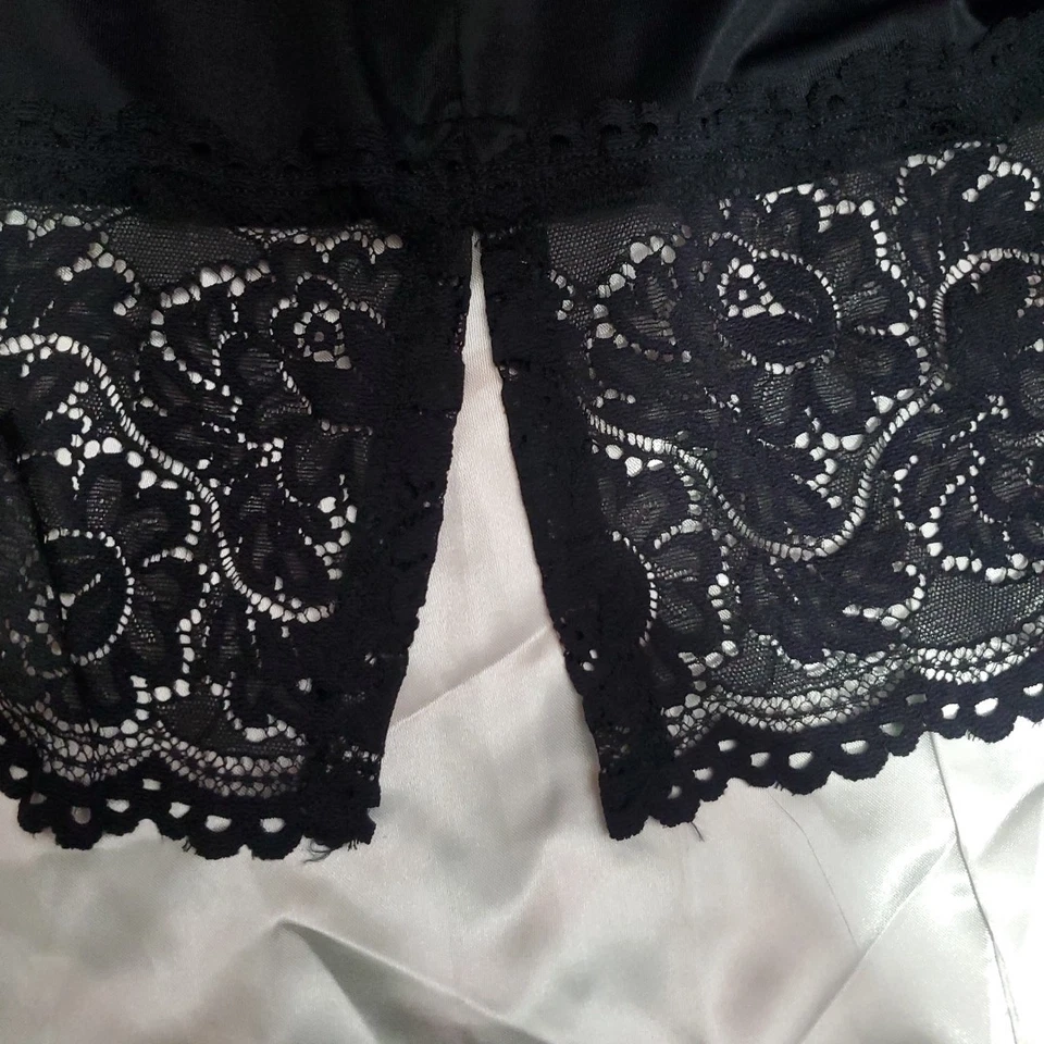 Falda VANITY FAIR Media Slip NEGRA SEDOSA Sin Costuras Encaje MUJER PLUS 2XL Foto 4 de 4