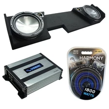 2014 - 2018 GMC Sierra Double Cab Harmony HA-R104 Dual 10 Sub Box HA-A400.1 Amp