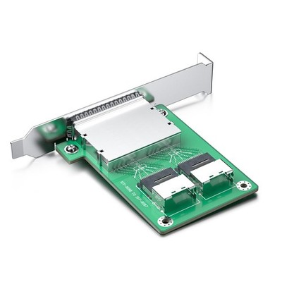 Internal SFF-8087 To External SFF-8088 MiniSAS Adapter Dual Ports