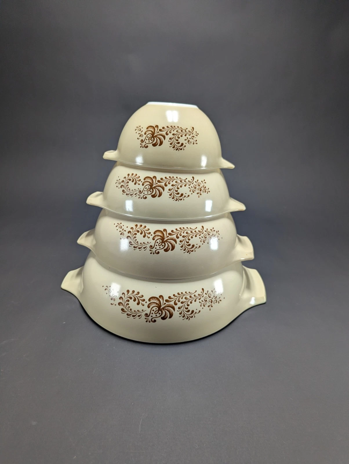 Pyrex Homesteaders Nesting Mixing Bowls Set Of 4 Vintage