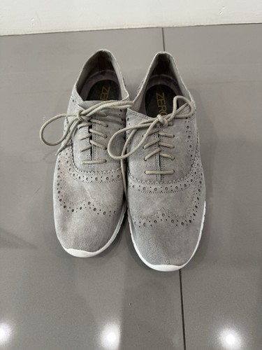 Cole Haan Zerogrand Oxfords Damskie rozm. 7B Szare Zamszowe Sznurowane Wingtip Buty - Zdjęcie 2 z 10