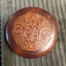 Vintage Cin-Bren Leather Sided Compact - Advertising Giveaway