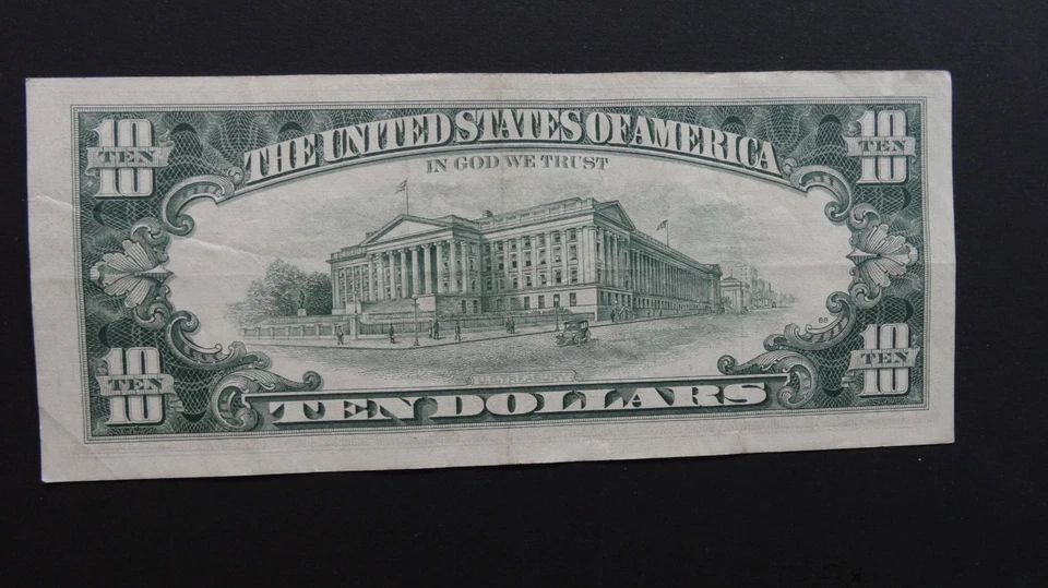 **STAR** $10 1969  FEDERAL RESERVE NOTE ** AU - Image 2 of 2