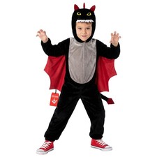 Kids Black Dragon Costume S - XL Boys Girls Prehistoric Toothless Suit Halloween