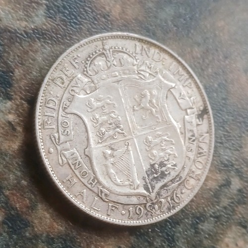 Mezza corona argento grado 1916 da collezione .925 Giorgio V - Foto 3 di 4