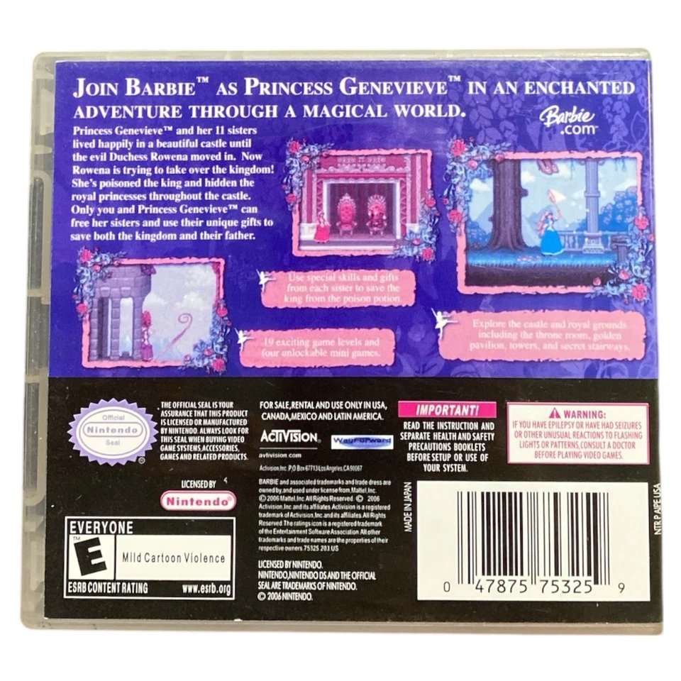 Barbie In The 12 Dancing Princesses Nintendo DS Game Complete Manual Kids CIB - Image 2 of 4