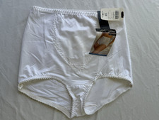 J C Penney Adonna Nylon Lycra Soft Skins Light Control White Brief Panties Sz 2X