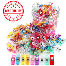 100 Pcs with Plastic Box, Premium Quilting Clips for Supplies Crafting Tools