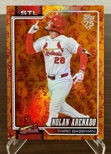 2026 Topps Series 1 Nolan Arenado Easter Chicks Orange Parallel Short Print