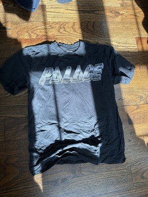 Vintage Palace Tri-Ferg Logo Men's M Black Cotton Jersey Regular Fit Crew Tee