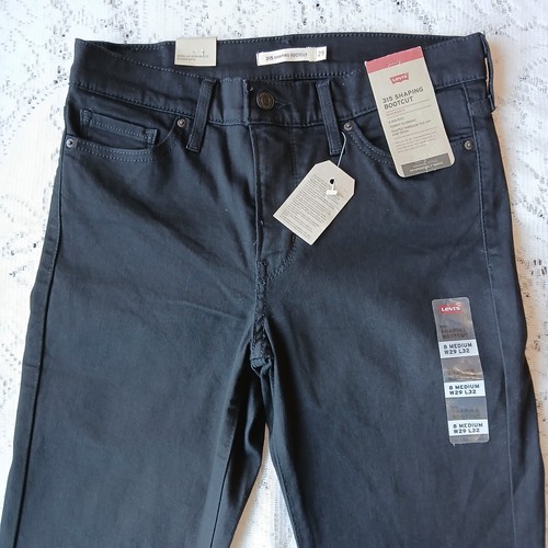 NEW Levis Jeans Womens 8M 29x32 Totally Shaping Black Bootcut Denim Mid Rise - Picture 4 of 21