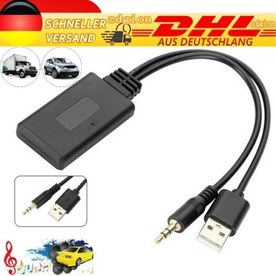 5-12V Bluetooth 5.0 Empfänger Adapter 3.5mm Jack Auto AUX Audio Stereo USB-KFZ