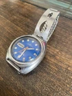 Seiko Men's Vintage Silver Tone w/ Blue Dial Day/Date Automatic Watch 6106-8237