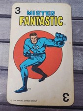 Marvel Comics Super-Heroes Card Game 1978 Replacement Card #3 MISTER FANTASTIC a