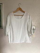 Made in Italy Boxy Top Blouse Women One Size Linen White