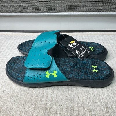 Women s Under Armour Ignite 7 Graphic Aqua Sandals Size 10- New