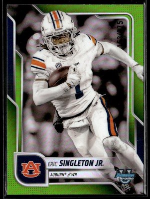 2025 Bowman University Chrome Eric Singleton Jr. Lime Green Refractor #/275 JC